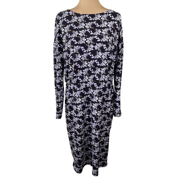 Ann Taylor Factory Dress Knit Elastic Waist Black Size L Large Stretch - Picture 1 of 5